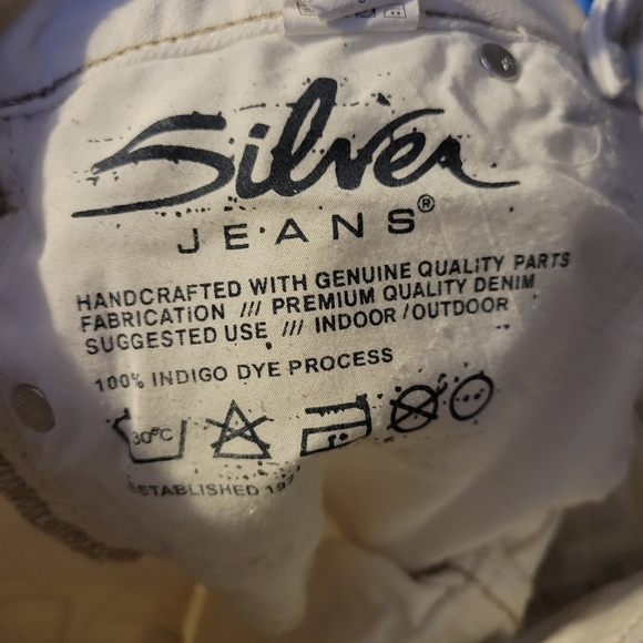 Silver Santorini Cropped White Capri Pant Women's Size 28 - Picture 9 of 9